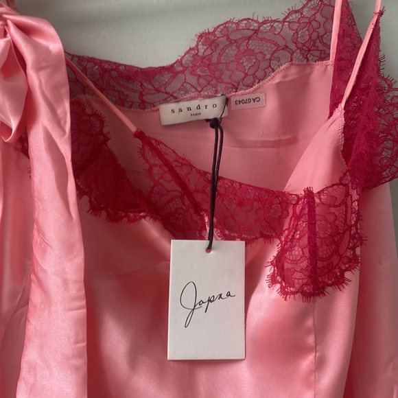 🌸JAPNA Sandro Paris FranceTwo-tone pink lingerie top size small NEW WITH TAG 🏷 - Picture 3 of 7